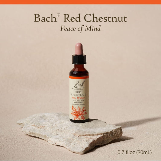 Bach Original Flower Remedies, Red Chestnut for Peace of Mind, Natural Homeopathic Flower Essence, Holistic Wellness and Stress Relief, Vegan, 20mL Dropper