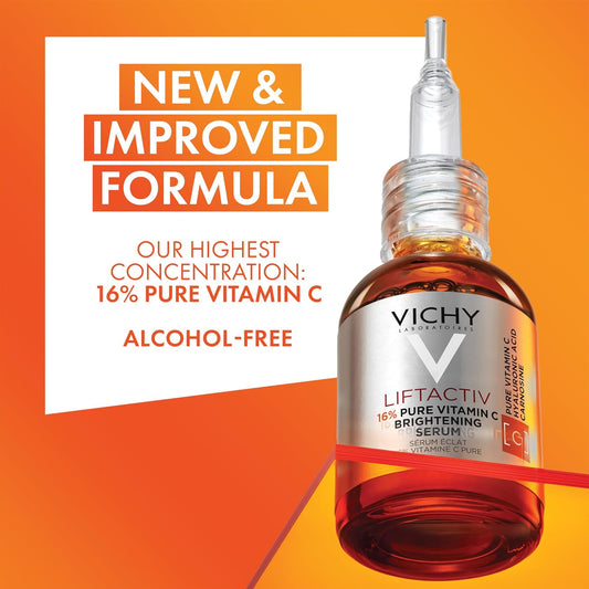 Vichy Liftactiv Vitamin C Serum, Brightening And Anti Aging Serum For Face With 15% Pure Vitamin C, Skin Firming And Antioxidant Facial Serum For Brightness And Moisturizing