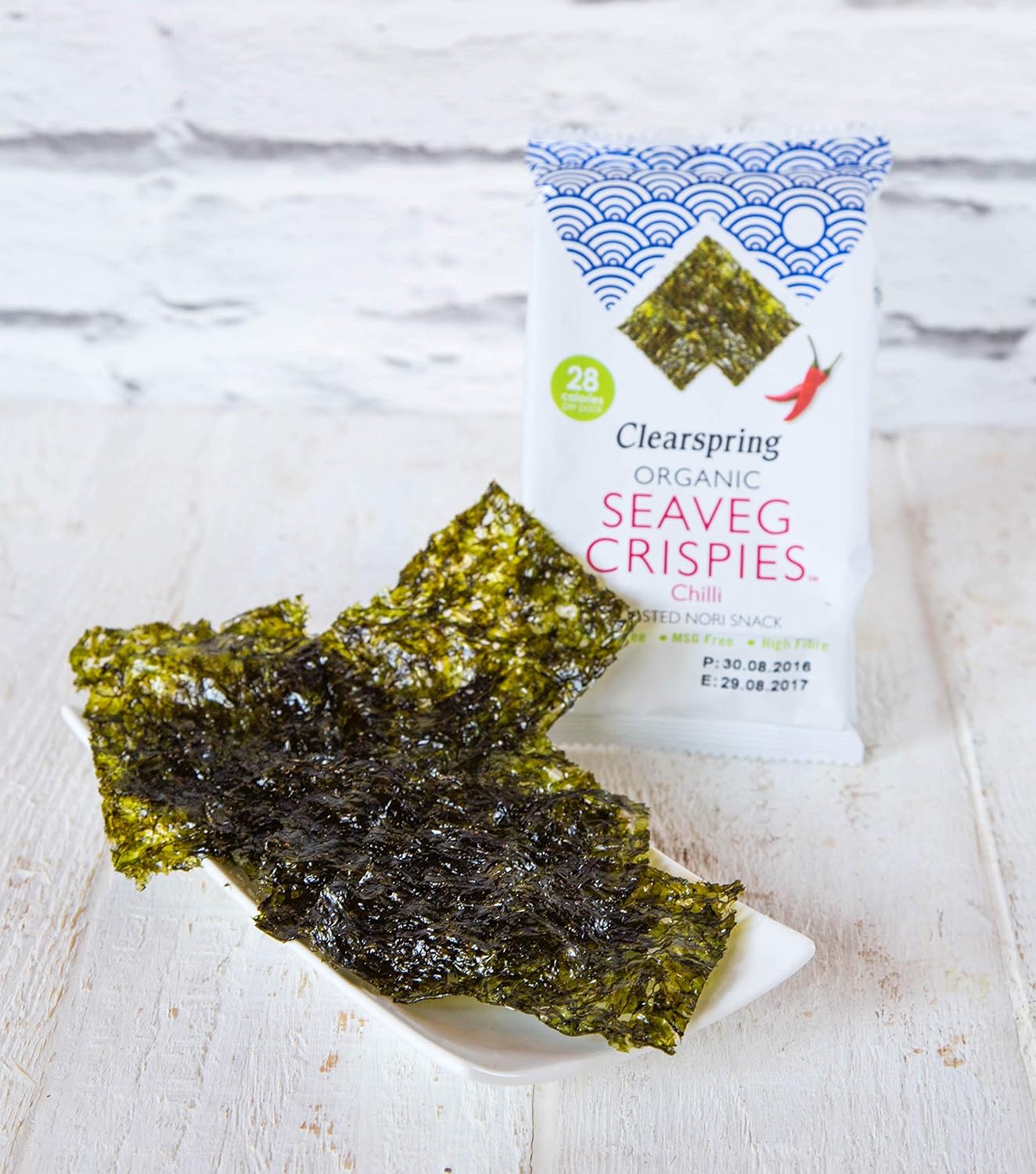 Clearspring Organic Seaveg Crispies Multipack - Chilli 4g, (3x4g) : Amazon.co.uk: Grocery