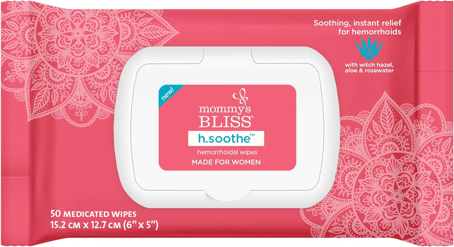 Mommy's Bliss Soothing Hemorrhoid Wipes for Women | Instant Relief wit