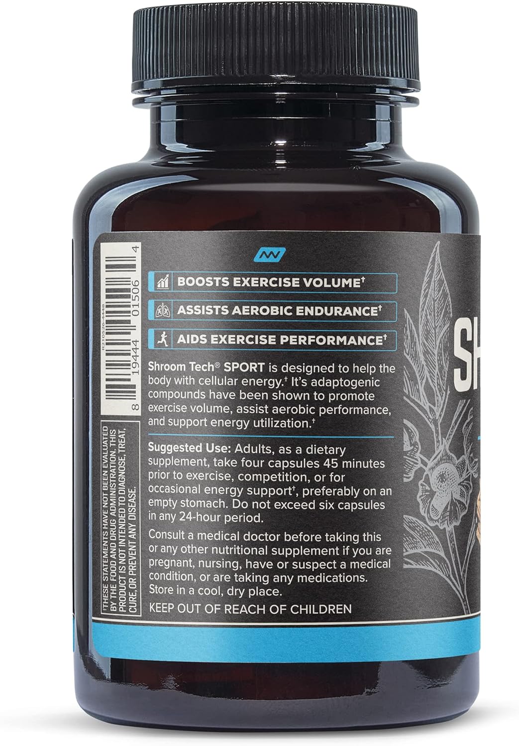 Onnit Shroom Tech SPORT: Clinically Studied Preworkout Supplement with Cordyceps Mushroom (28ct) : Health & Household