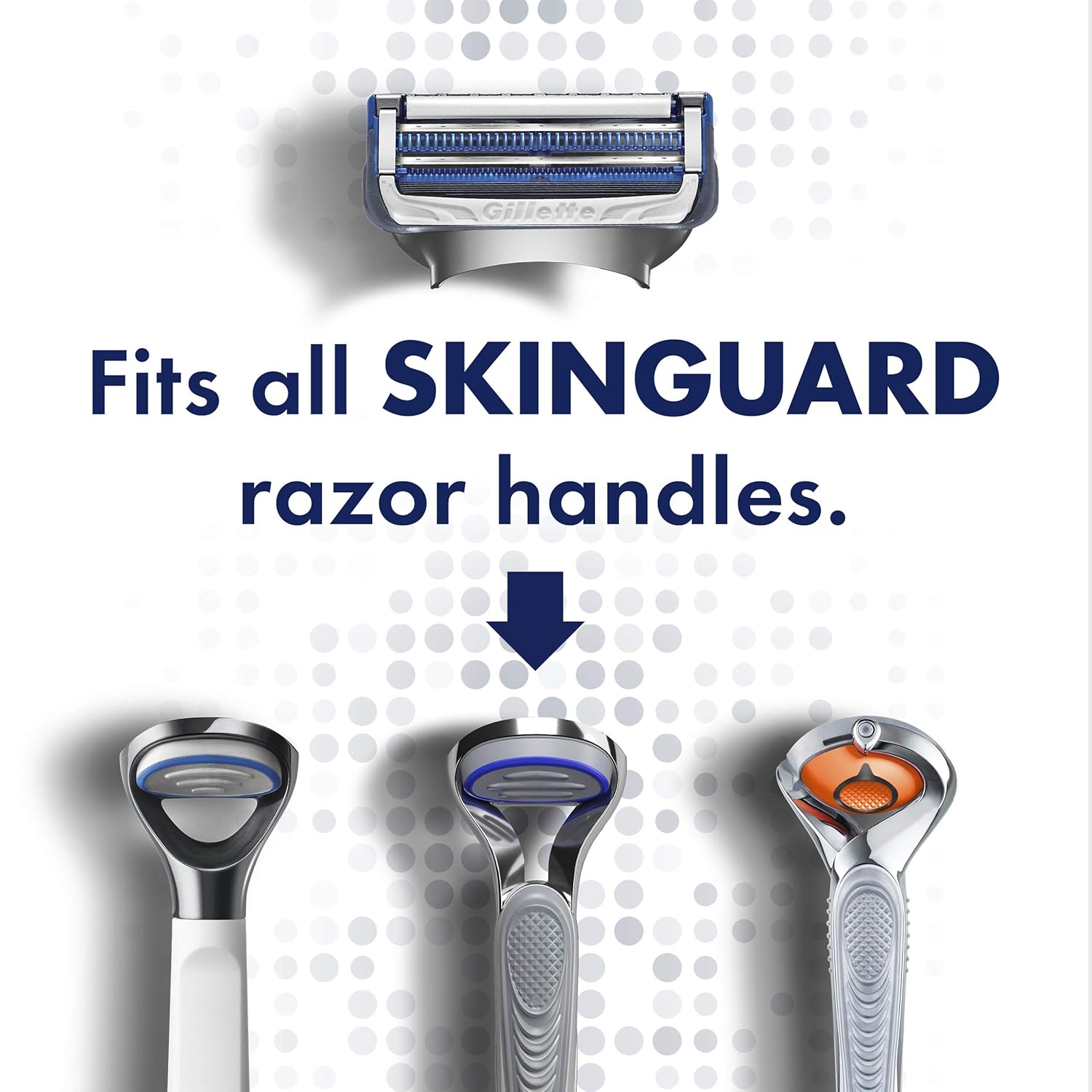 Gillette SkinGuard Men's Razor Handle, 3 Blade Refills + PURE Shave Gel