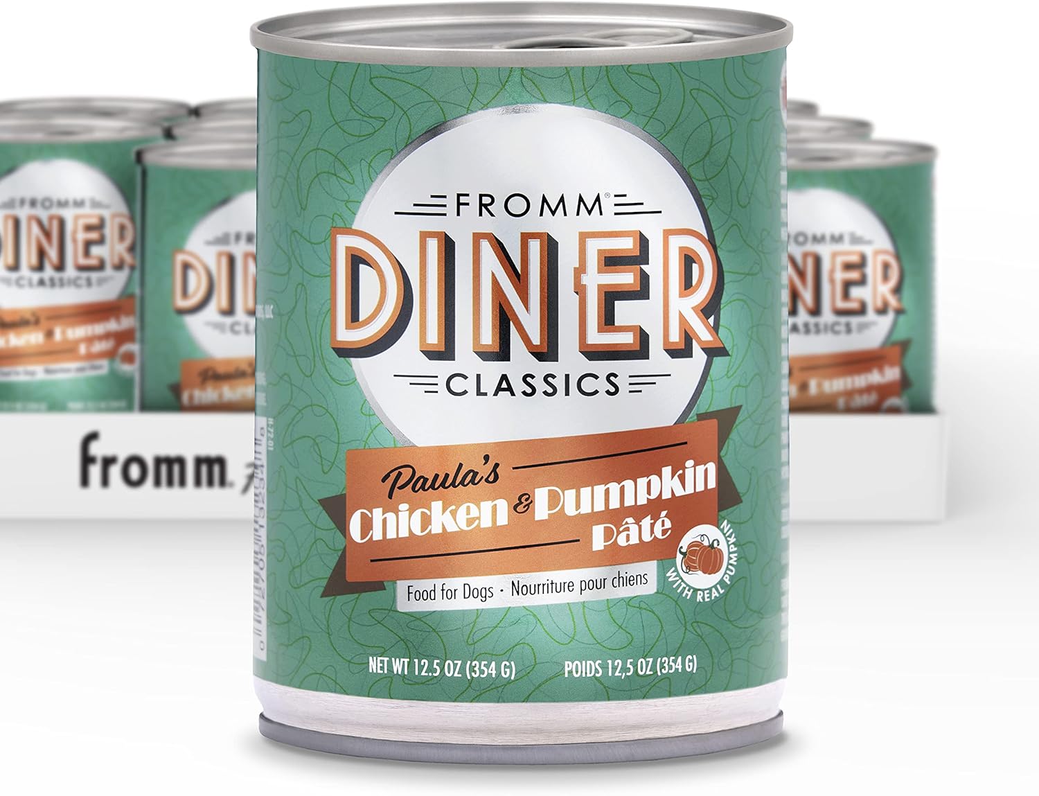 Fromm Diner Classics Paula'S Chicken & Pumpkin Pate Dog Food - Premium Wet Dog Food - Chicken Recipe - Case Of 12 Cans