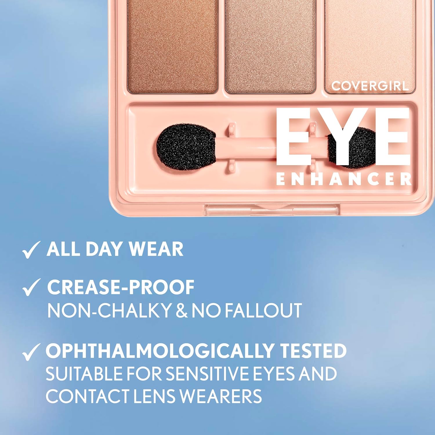 Covergirl - Eye Enhancers 1-Kit Eyeshadow, Silky, Sheer Formula, Double Ended Applicator, 100% Cruelty-Free : Maybelline Eyeshadow French Vanilla : Beauty & Personal Care