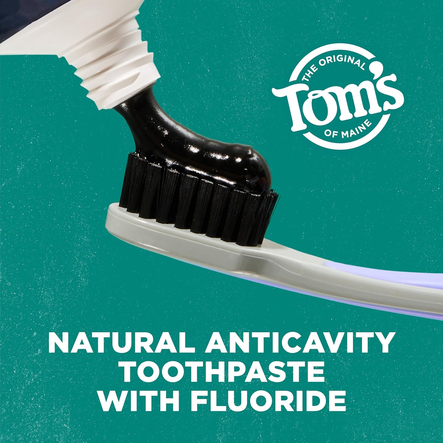 Tom’s of Maine Natural Activated Charcoal Toothpaste with Fluoride, Peppermint, 4.0 Oz (Pack of 3) : Health & Household