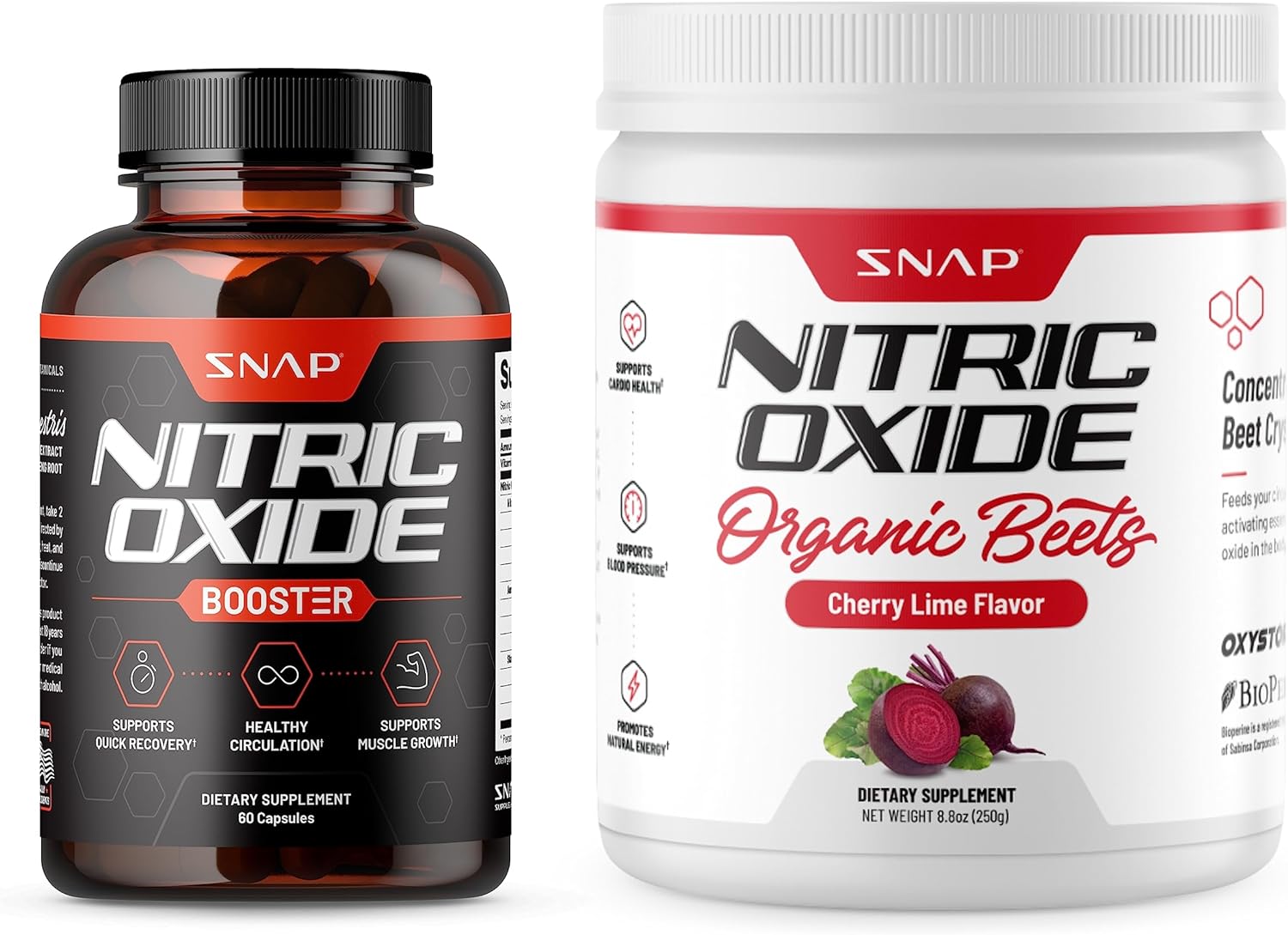 Snap Supplements Nitric Oxide Booster And Beet Powder