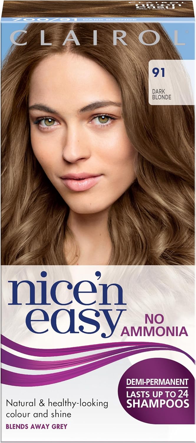Clairol Nice'N Easy No Ammonia Hair Dye, 91 Dark Blonde