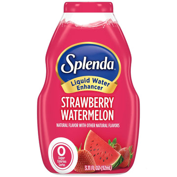 Splenda Liquid Water Enhancer Drops, Sugar Free, Zero Calorie, Natural Flavor, Concentrated Drink Mix, 3.11 Fl Oz Each Bottle (Strawberry Watermelon, 1 Pack)