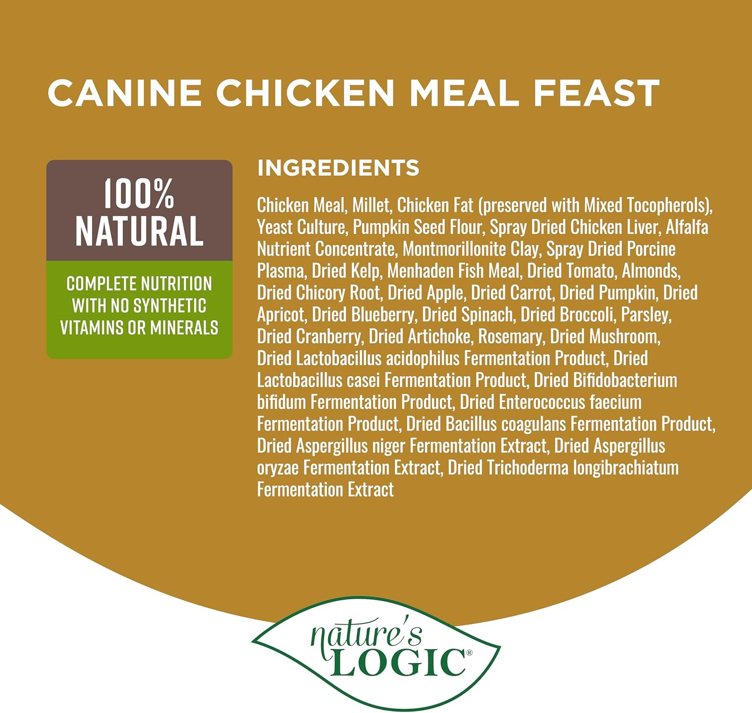 Nature's Logic Canine Chicken Meal Feast, 4.4lbs : Pet Supplies