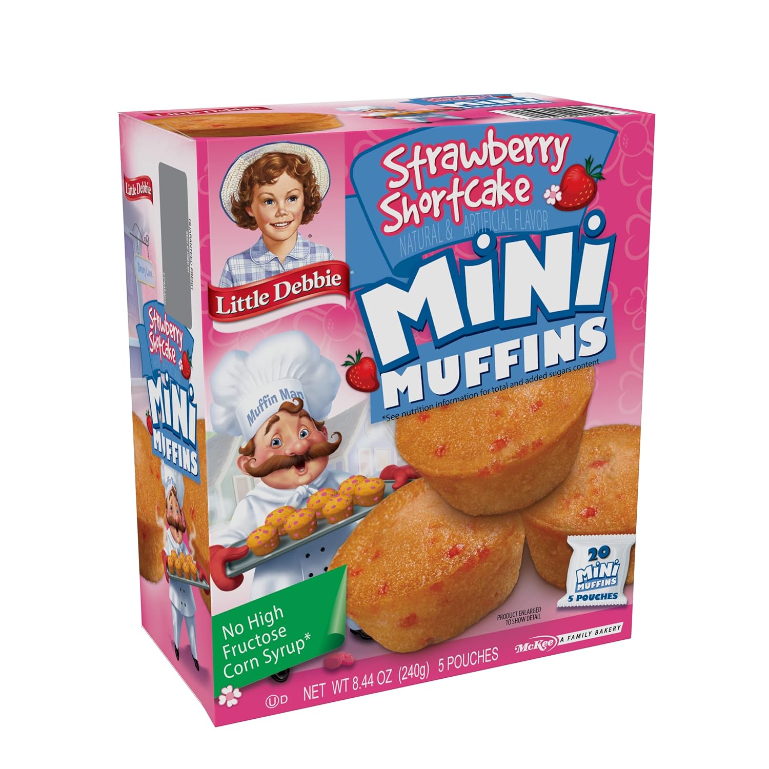 Little Debbie Strawberry Shortcake Mini Muffins, 40-1.7 OZ Pouches (8 Boxes) : Grocery & Gourmet Food