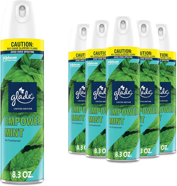 Glade Air Freshener Room Spray, Empower Mint, 8.3 oz, 6 Count