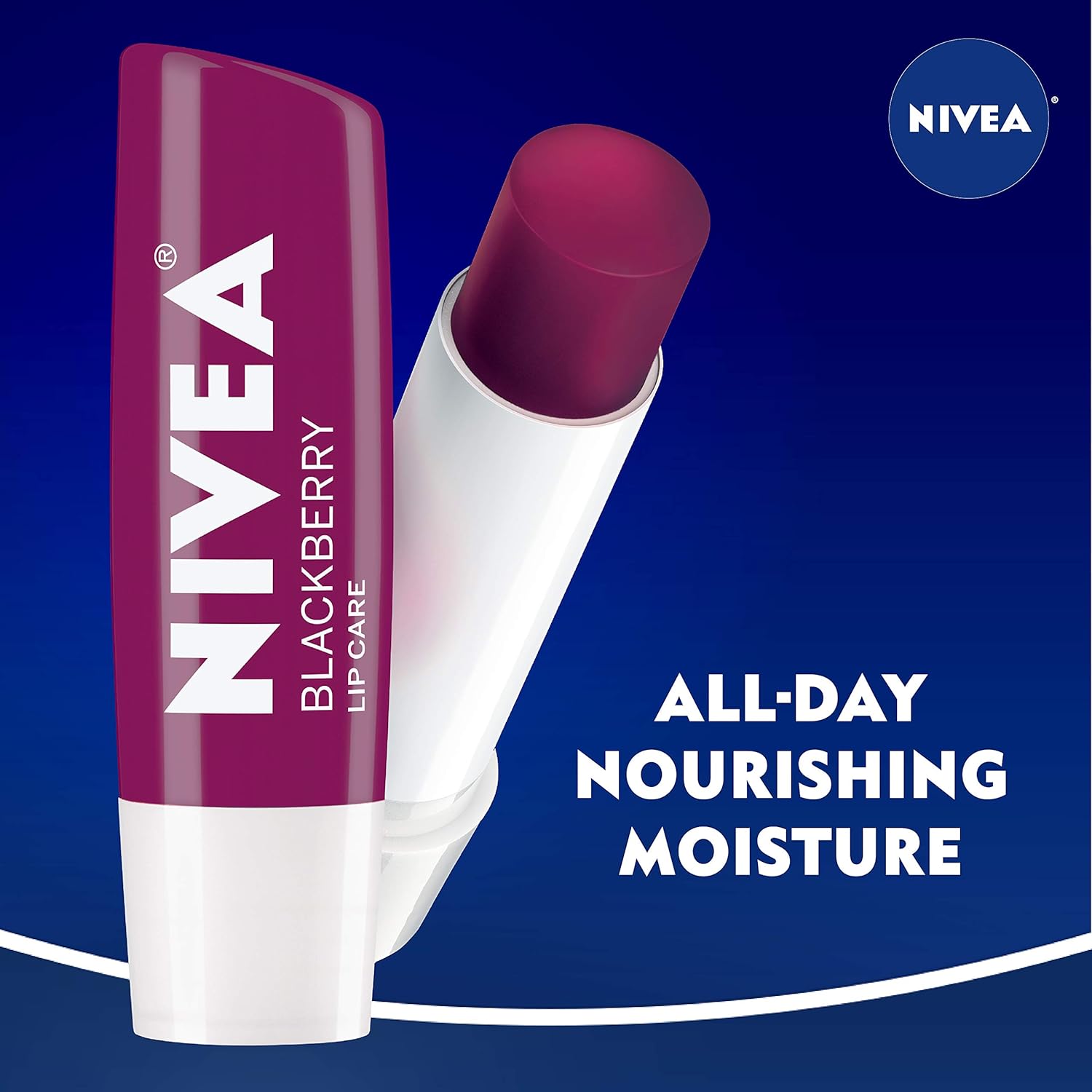 NIVEA Lip Balm, Blackberry Flavored Tinted Lip Balm Stick with Shea Butter and Jojoba Oil, 0.17 Oz, Pack of 4 : Everything Else