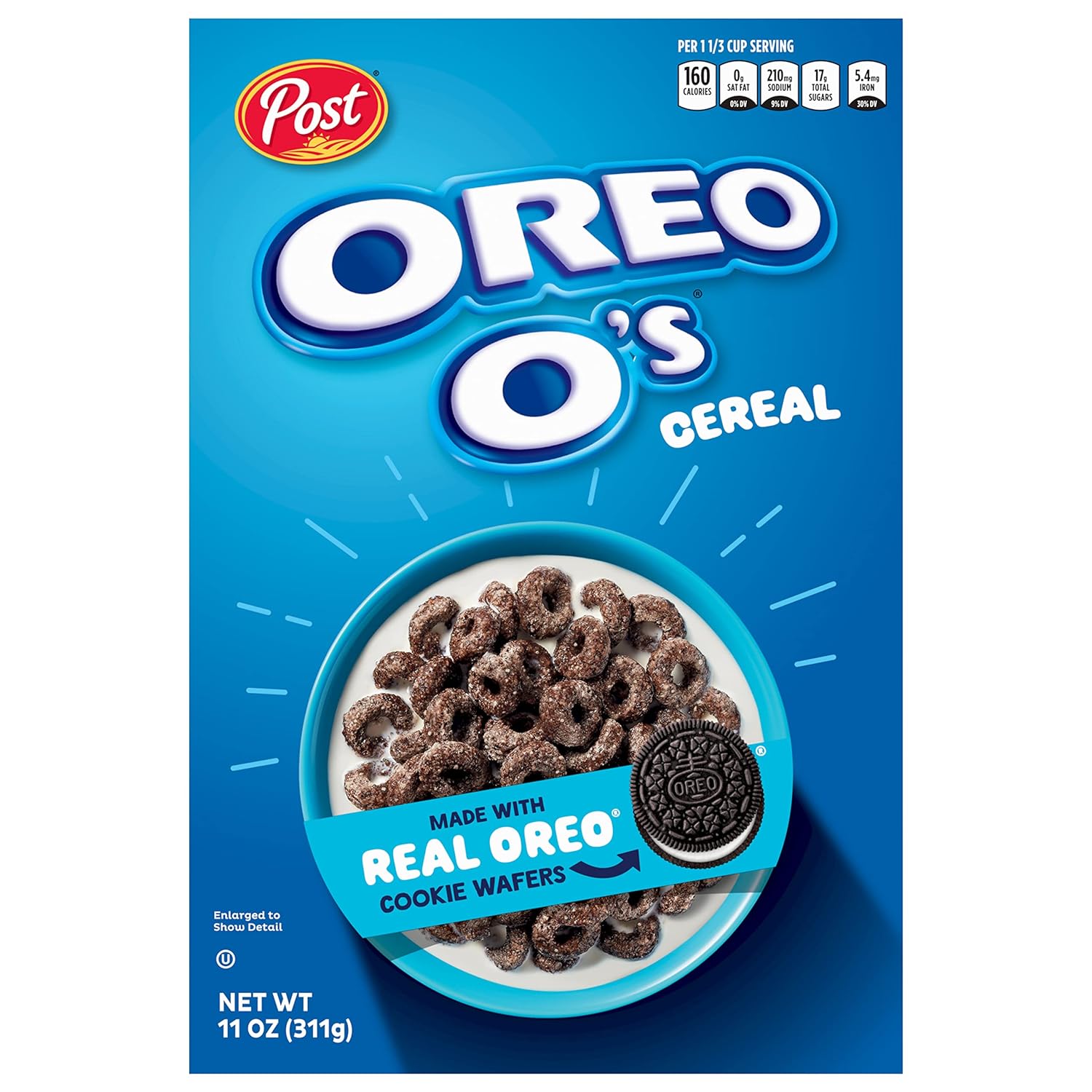 OREO Os Breakfast Cereal, Chocolatey OREO Cereal, 11 OZ Box