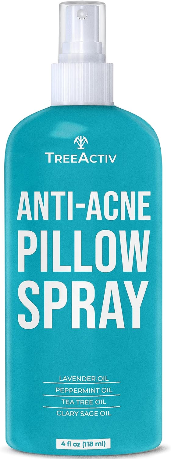 TreeActiv Anti-Acne Pillow Spray, 4 oz, Lavender Sleep Spray for Pillows, Pure Lavender Essential Oil Air Freshener, Pillow Linen Spray for Bedding, Aromatherapy Lavender Spray for Sleep, 1000 Sprays