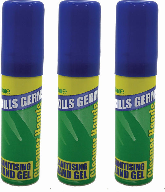 3 X Healthpoint Kills Germs Sanitising Hand Gel Spray 15Ml