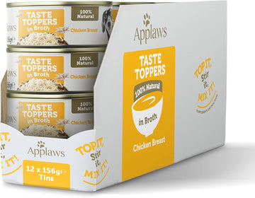 Applaws 100% Natural Wet Dog Food Tins, Chicken Breast with Rice in Broth, 156g (Pack of 12)?TT3031CE-A