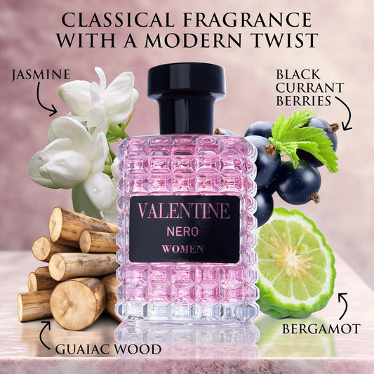 Urban Collection Valentine For Women Eau De Parfum - Amber Floral Jasmine, Bourbon Vanilla & Woods Oriental-Floral Fragrance With A Modern Twist Elegant 100Ml Bottle Packed In Paper Box