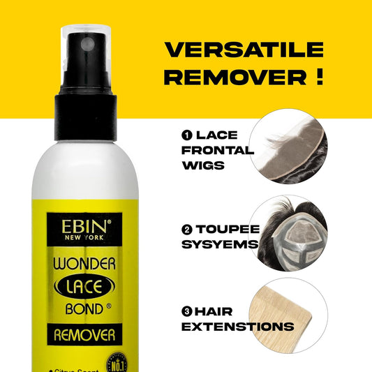 Wonder Lace Wig Adhesive Remover Spray - 120Ml Original, Fast-Acting, Gentle On Skin, Residue-Free, Non-Oily For Easy Lace Wig & Hair Extension Removal