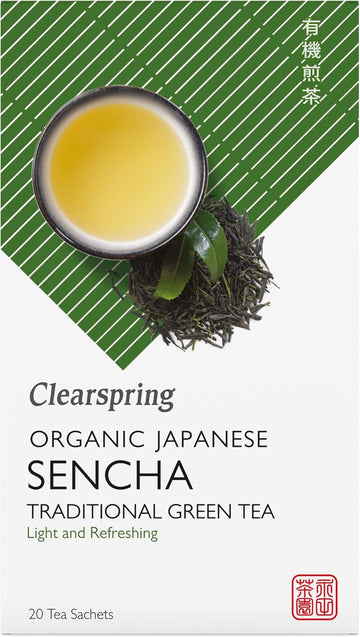 Clearspring Organic Japanese Sencha, Traditional Green Teabags, 0.316 Kg, Pack Of 4