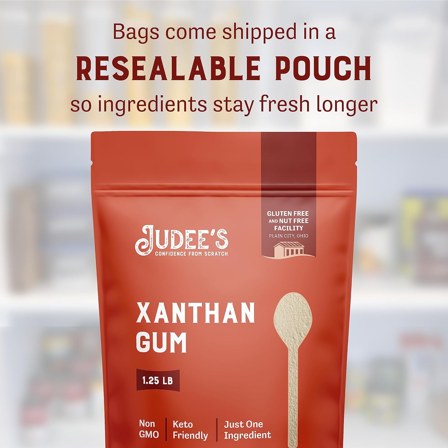 Judee's Xanthan Gum - 20 oz - Baking Supplies - Delicious and 100% Gluten-Free - Great for Keto Syrups, Soups, and Sauces - Enhances Texture and Thickens Dough and Baked Goods : Grocery & Gourmet Food