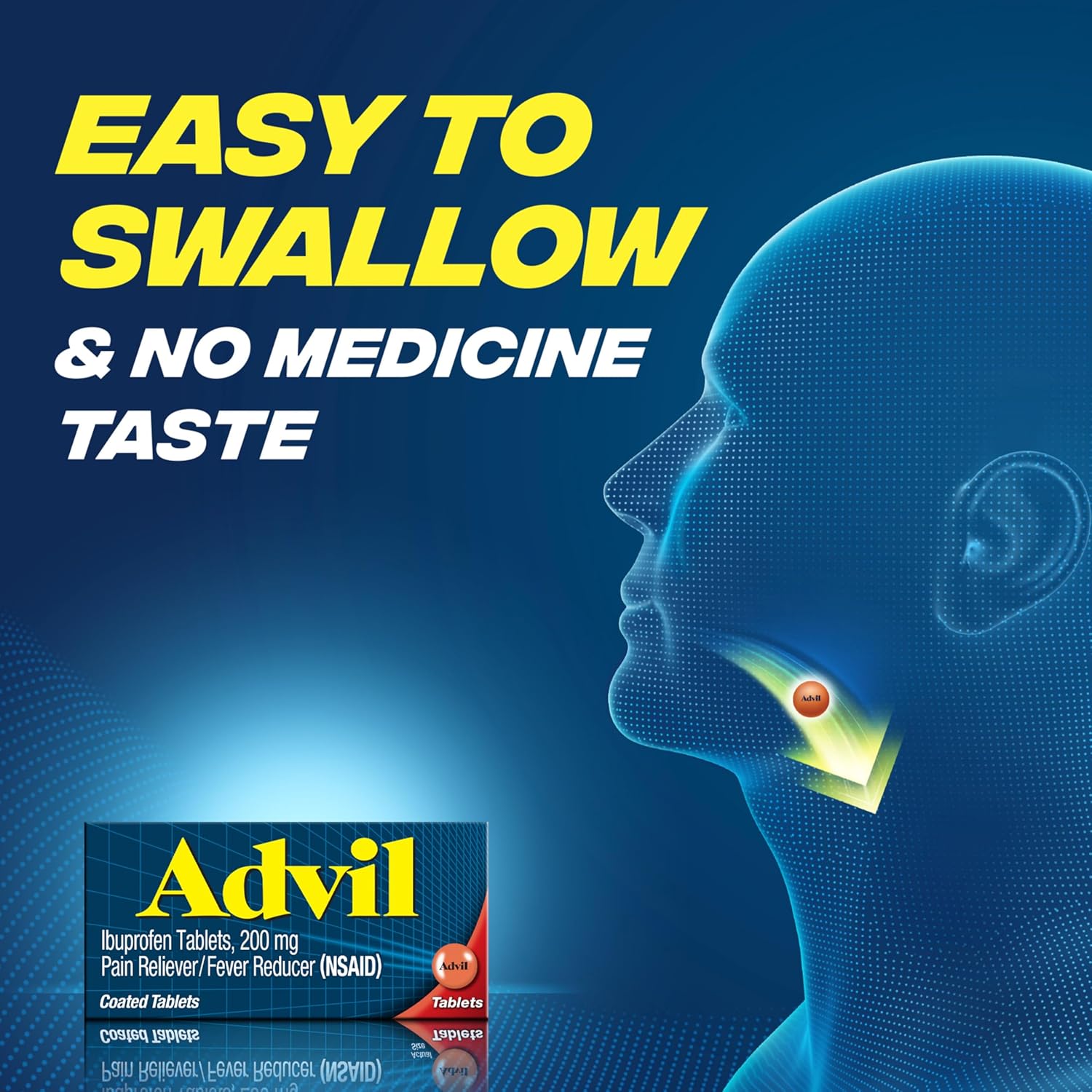Advil Pain Reliever And Fever Reducer, Ibuprofen 200Mg For Pain Relief - 300 Count, Advil Pm Pain Reliever And Nighttime Sleep Aid, Ibuprofen For Pain Relief And Diphenhydramine Citrate - 2 Count : Health & Household