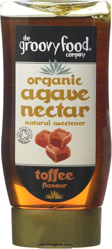 The Groovy Food Company, Organic Agave Nectar Toffee Flavour 250Ml, (Bundle Of 3)