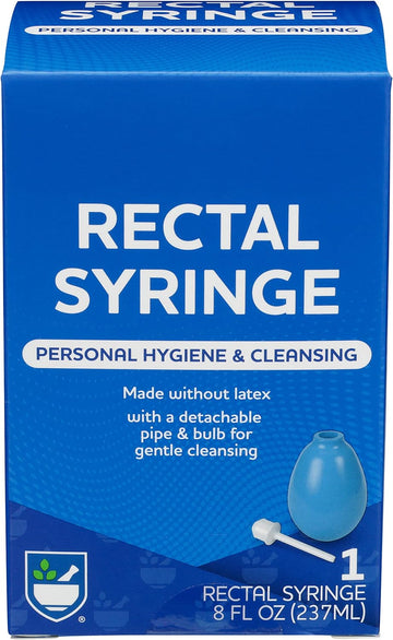 Rite Aid Rectal Enema Bulb - 1 Syringe (8 fl oz), Reusable Rectal Douche for Gentle Cleansing for Men and Women