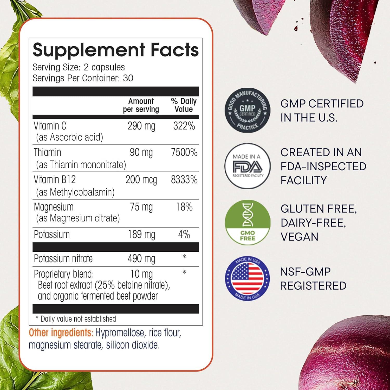 Berkely Life Nitric Oxide Foundation, Full-Body Circulatory Support - Nitric Oxide Supplement With Beet Root Powder Supports Healthy Blood Pressure, Heart & Cardiovascular Health - 180 Capsules : Health & Household
