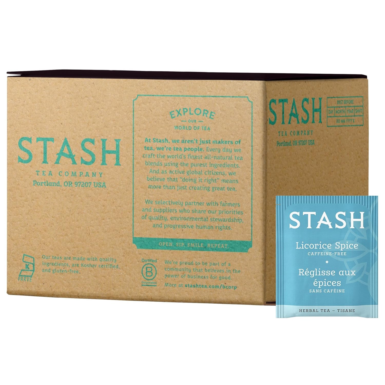 Stash Tea Licorice Spice Herbal Tea, Box Of 100 Tea Bags