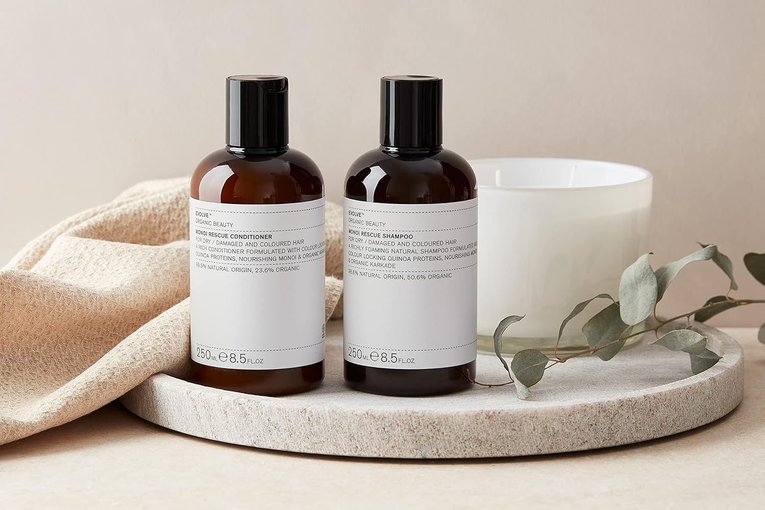 Evolve Organic Beauty - Natural Monoi Rescue Shampoo | Small Batch, Vegan Clean Beauty (8.5 Fl Oz | 250 Ml) Packaging May Vary : Beauty & Personal Care