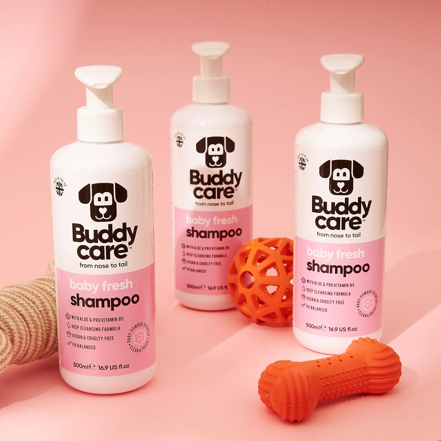 Baby Fresh Dog Shampoo by Buddycare | Deep Cleansing Shampoo for Dogs | Fresh Scented | With Aloe Vera and Pro Vitamin B5 (500ml) :Pet Supplies