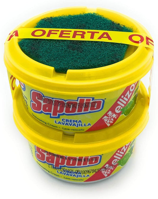 Sapolio Dishwashing Cream Soap 2 Pack 360 g Each Lemon