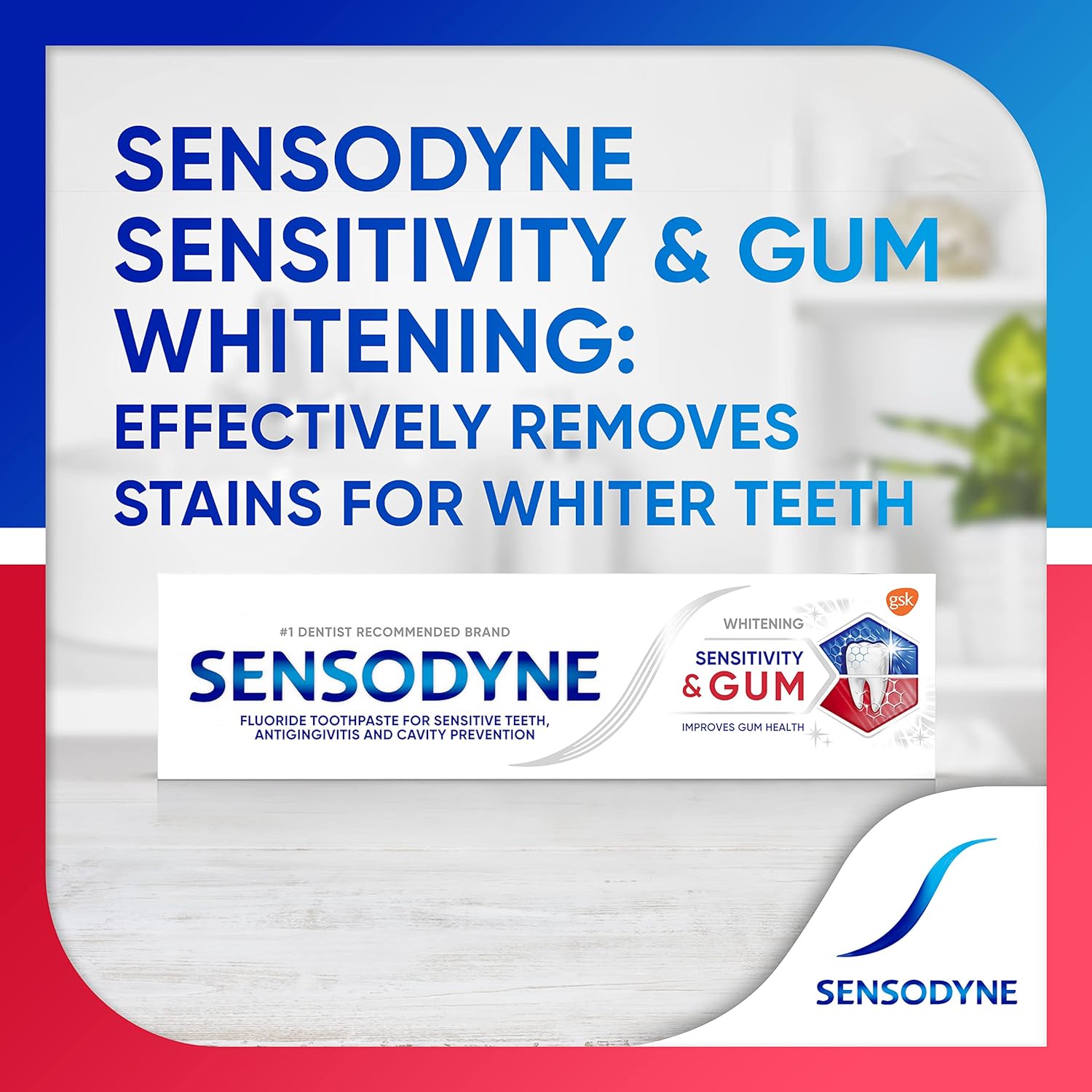 Sensodyne Sensitivity & Gum Whitening Toothpaste, Toothpaste for Sensitive Teeth & Gum Problems, 3.4 Ounces (Pack of 3) : Health & Household