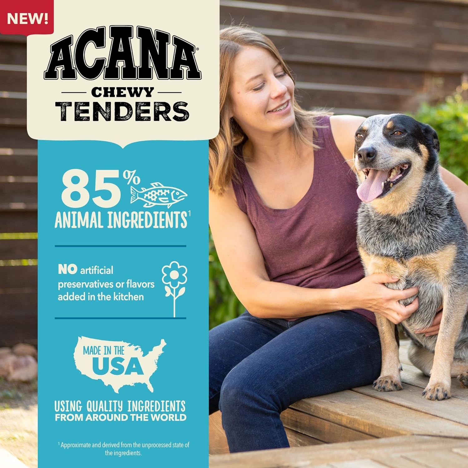 ACANA Chewy Tenders Dog Treats, Salmon, High Protein Dog Treats, 4oz : Pet Supplies