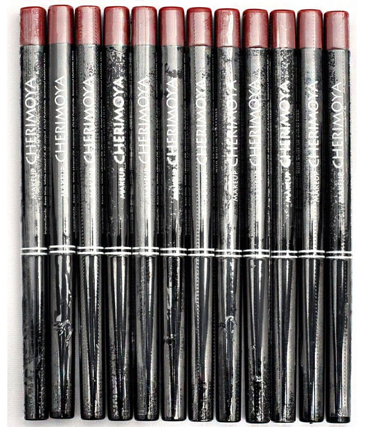 Makeup Cherimoya Retractable Waterproof Lip & Eye Liner Pencil Copper Built In Sharpener 12 Pieces : Beauty & Personal Care