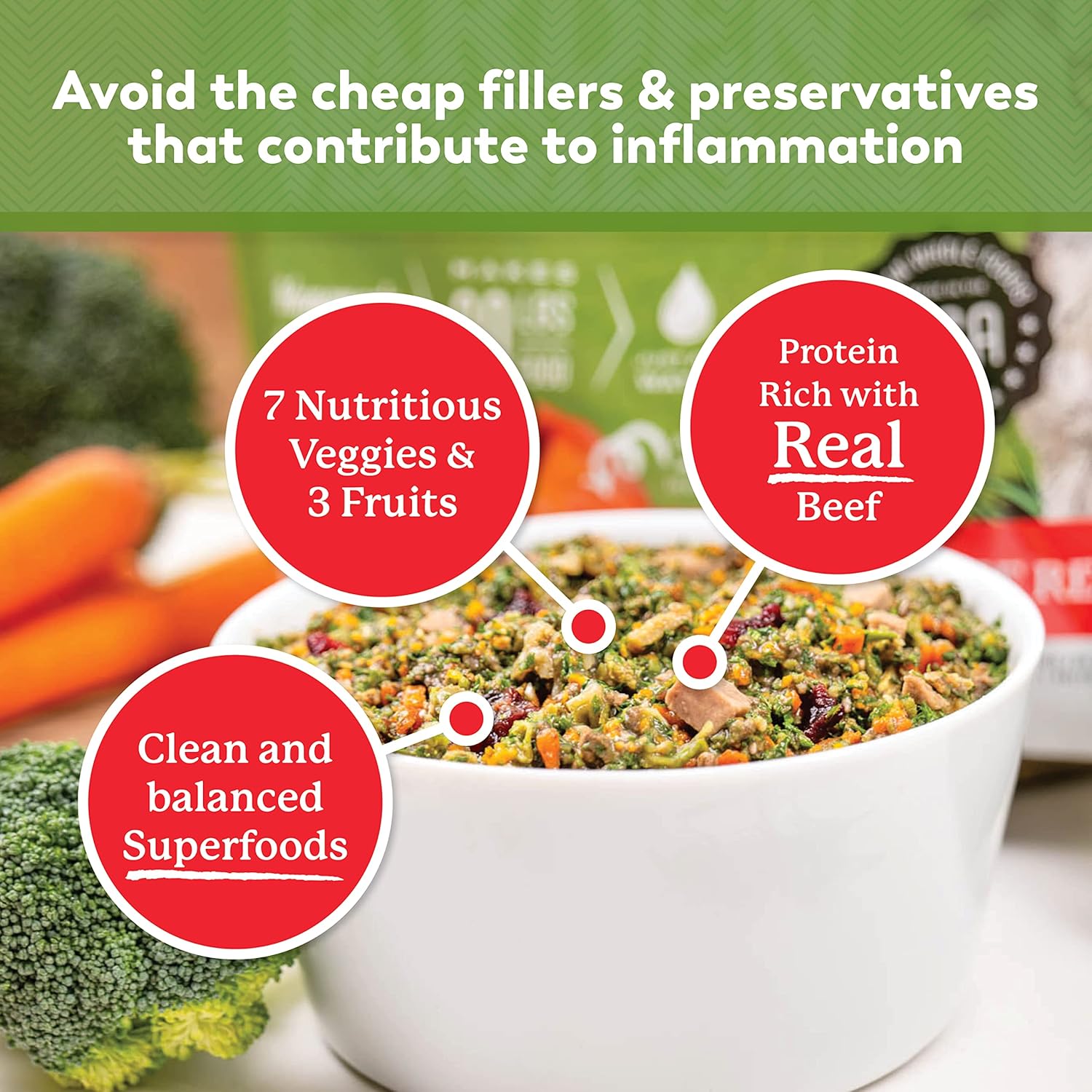 Dr. Harvey's Beef & Garden Veggies Dog Food, Human Grade Grain-Free Dehydrated Food for Dogs with Freeze-Dried Beef, Trial Size (5.5 Oz) : Pet Supplies