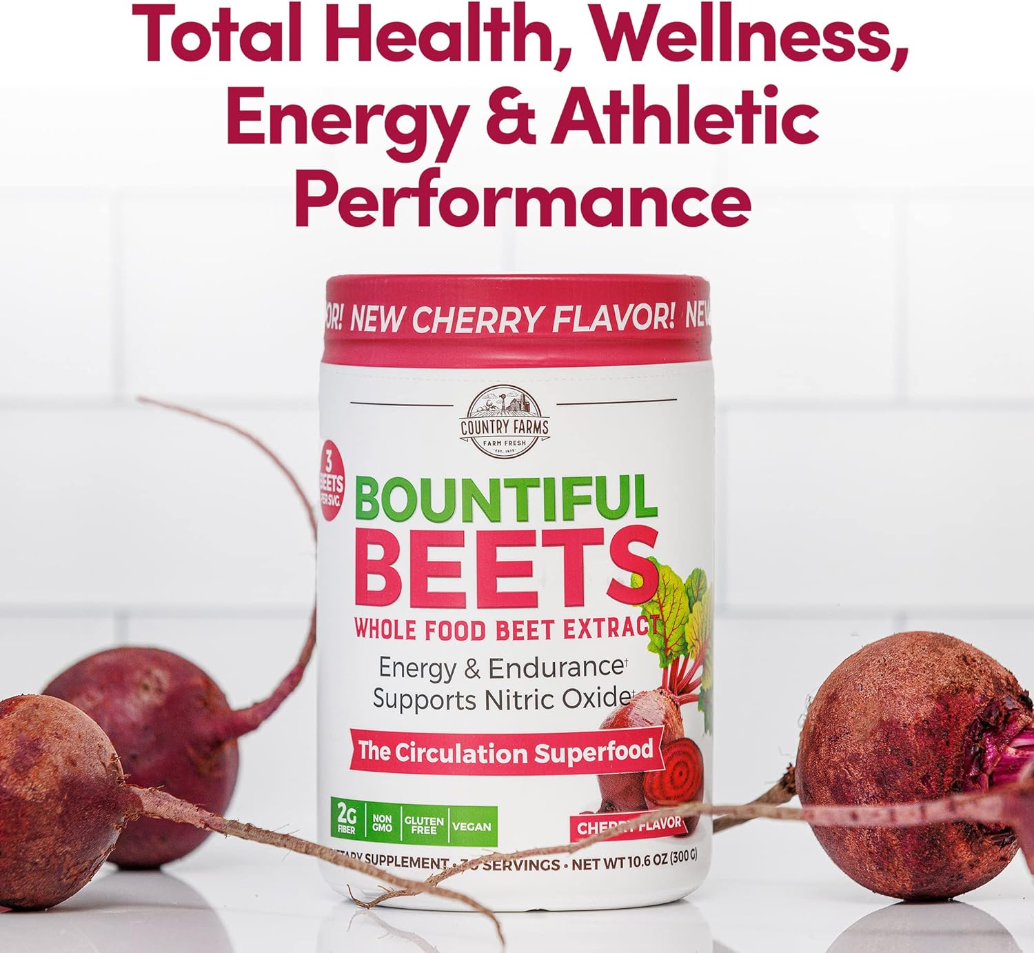 COUNTRY FARMS Bountiful Beets, Wholefood Beet Extract Superfood, Helps