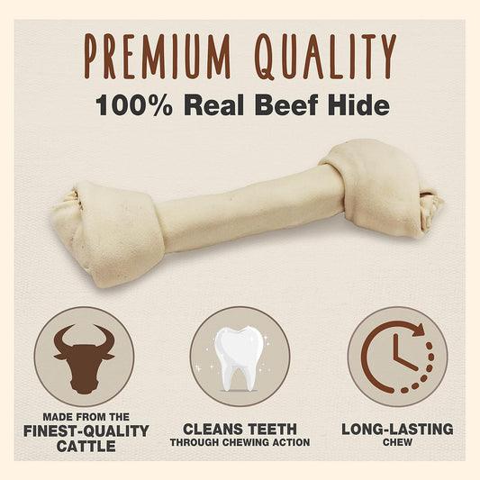 Cadet Premium Grade Beef Hide For Dogs, Rawhide Long Lasting Dog Chews, Chips, Curls & Rolls For Small/Medium/Large Dogs