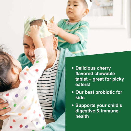 Hipamus Jamieson Chewable Probiotics For Kids | 5 Billion Cfu | Cherry Berry Flavor | Probiotic Supplement With Prebiotics For Immune Support, Childrens Probiotics Kid Tablet (60 Count)