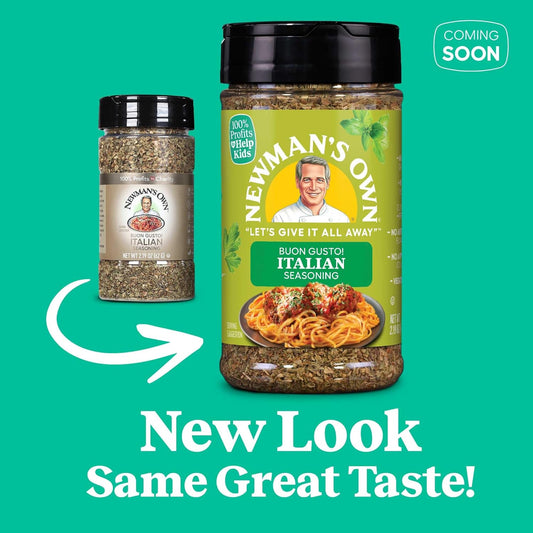 Newman'S Own Buon Gusto! Italian Seasoning; Perfect Spices For Cooking Italian Bread, Pizza, Salads And Chicken, No Msg, Gluten Free, Non-Gmo, Kosher; 2.19 Oz. Bottle