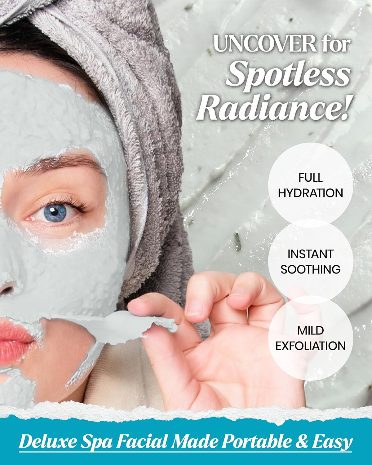 Lindsay Premium Modeling Pack - Korean Skin Care Face Modeling Mask – Refreshing & Hydrating Face Mask Spa Facial Peel-Off Mask (35.2 Ounce, Tea Tree)