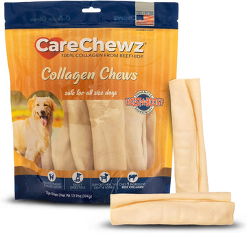 Pet Factory Carechewz Collagen 6-7" Small Wraps Dog Chew Treats - Natural Flavor, 12 Count/1 Pack
