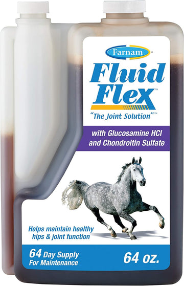 Farnam Fluidflex Liquid Joint Supplement For Horses, Helps Maintain Healthy Hip & Joint Function, 32 Ounces 32 Day Supply