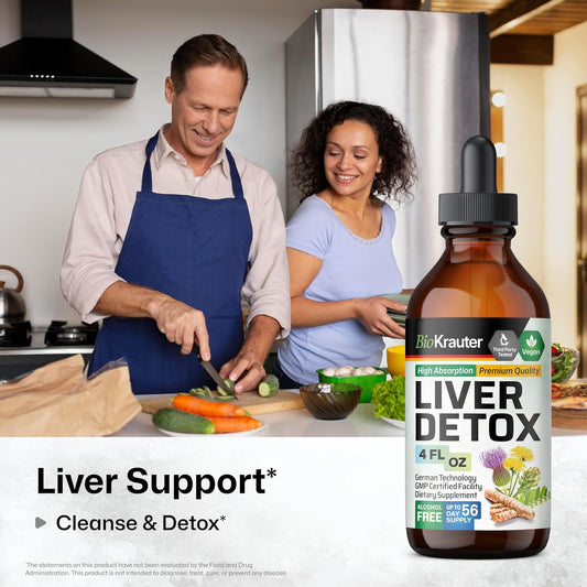 Liver Detox Tincture - Organic Milk Thistle & Dandelion Root Extracts for Liver Cleanse, Detox & Repair- Natural Liquid Liver Supplement - Vegan, Sugar & Alcohol-Free Liver Detox Drops 4 Fl. Oz