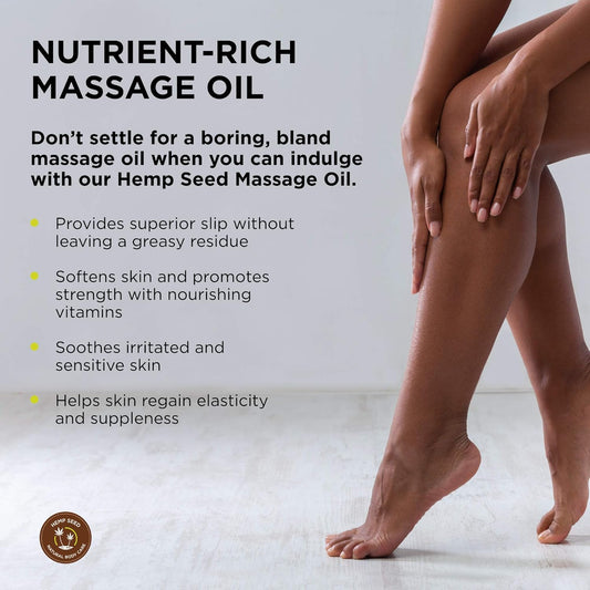 Hemp Seed Massage & Body Oil, Isle Of You Scent - 8 Fl. Oz. - Nourishing, Moisturizing Massage Oil - Hemp Seed, Apricot, Grapeseed & Sweet Almond Oil - Vegan & Cruelty Free : Beauty & Personal Care