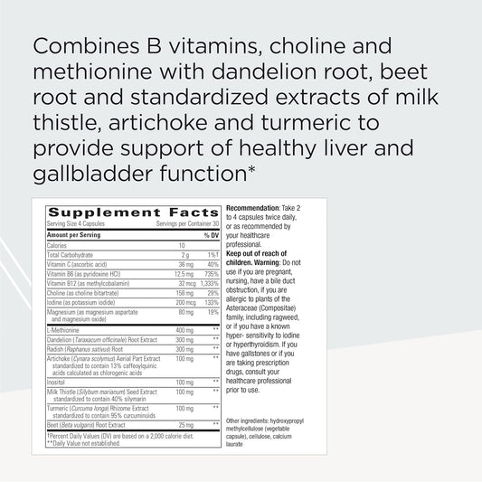 Integrative Therapeutics Slf Forte - Gallbladder And Liver Support* - Milk Thistle, Vitamin C, Artichoke Extract, Turmeric, Choline & Dandelion Root - Gluten Free - Dairy Free - Vegan - 120 Capsules