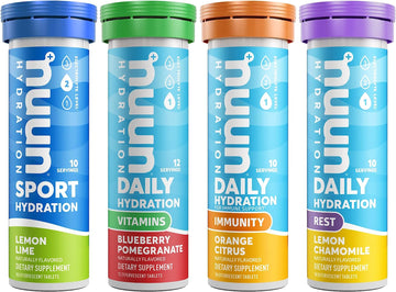 Nuun Hydration Complete Pack - Sport, Vitamins, Immunity and Rest Elec