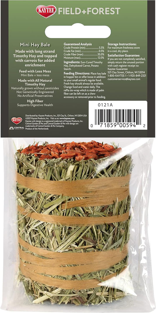 Kaytee Field+Forest Mini Hay Bale Carrot 3.5 Ounces