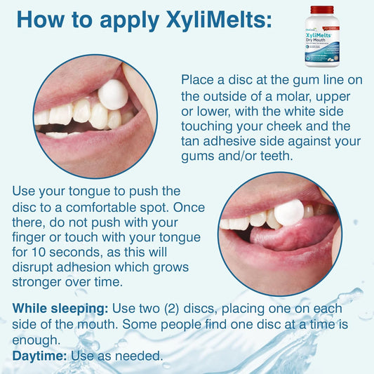 Oracoat Xylimelts Dry Mouth Relief Moisturizing Oral Adhering Discs With Xylitol, Cinnamon, For Dry Mouth, Stimulates Saliva, Non-Acidic, Day And Night Use, Time Release For Up To 8 Hours, 100 Count