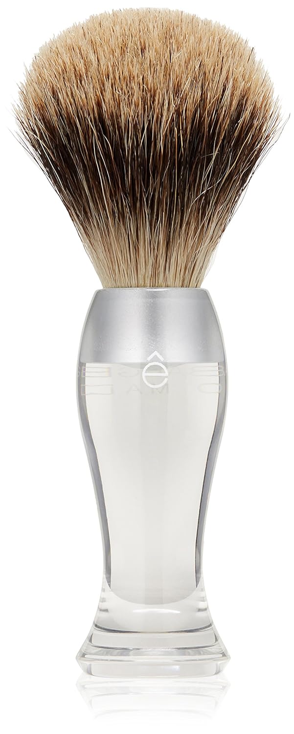 Êshave Fine Badger Hair Shaving Brush, Clear